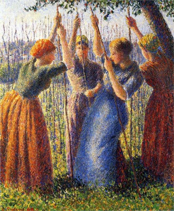 Peasant women Planting Stakes